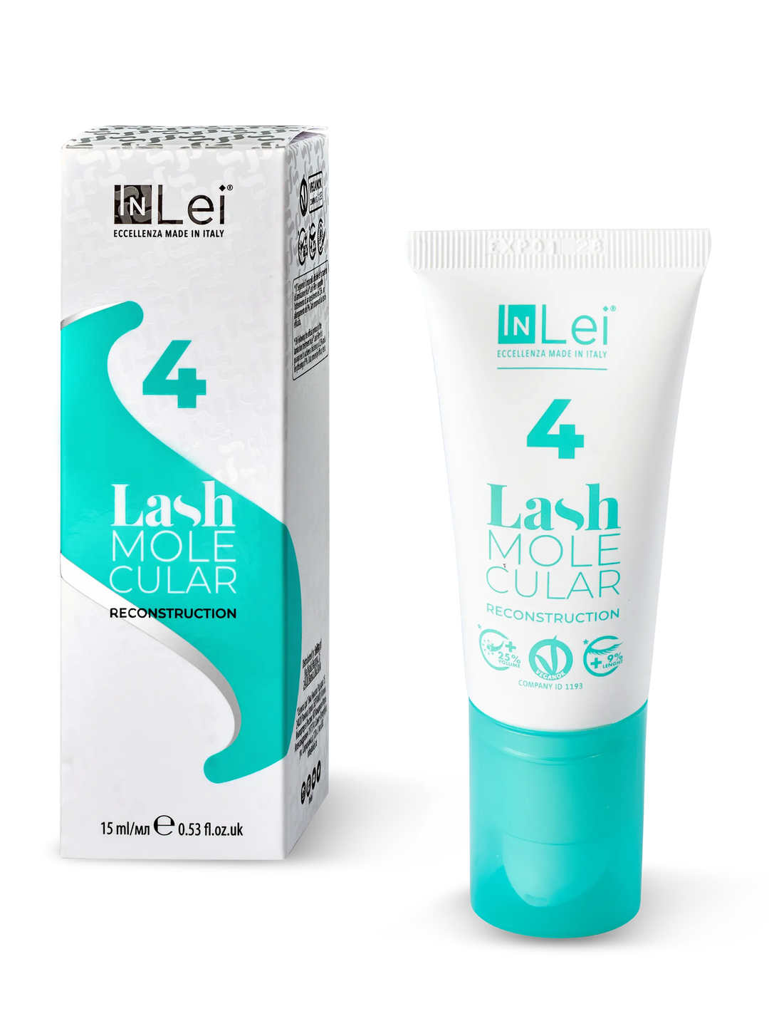 InLei® Lash Molecular 4, förpackning och tub à 15 ml