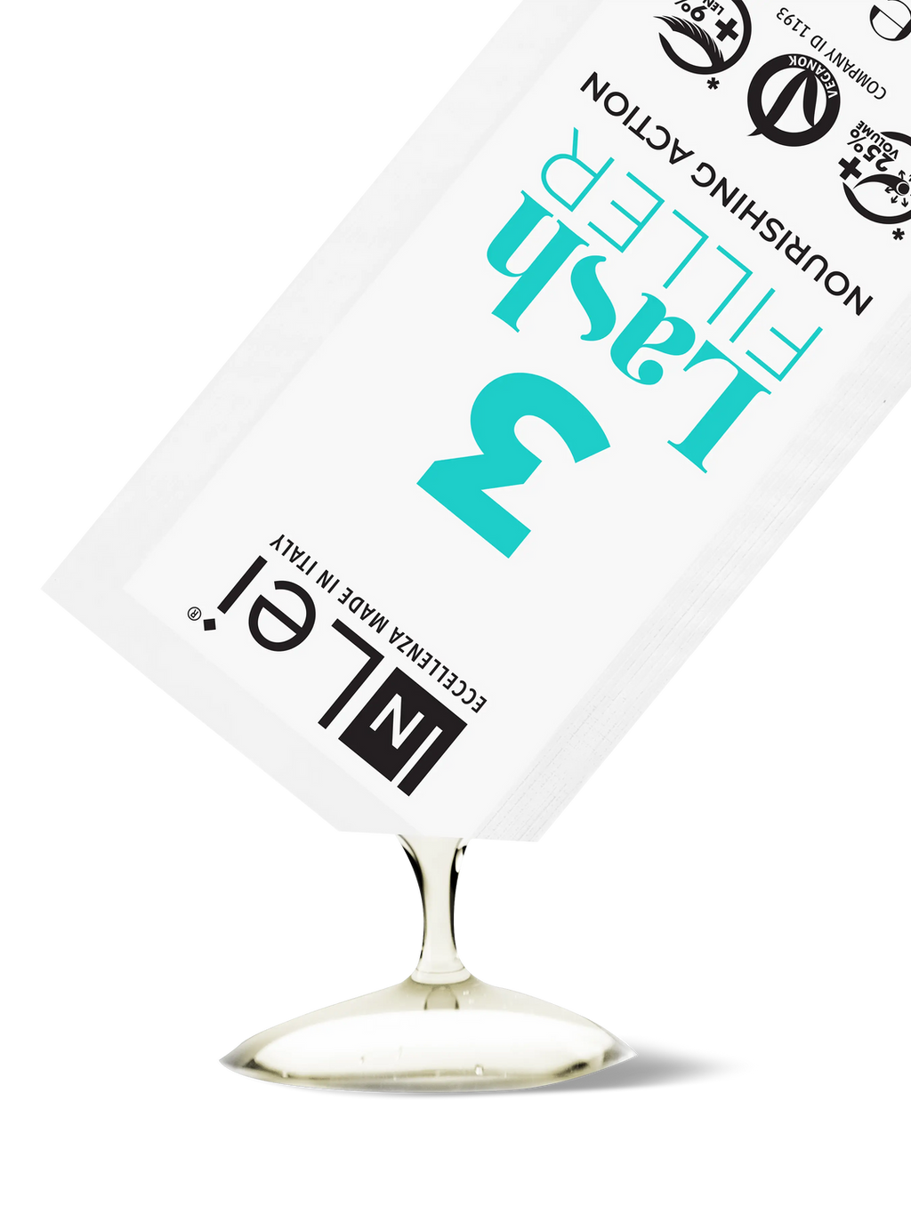 InLei® Lash Filler 3, dospåse med den genomskinliga gelén utkramad